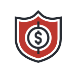 icon of red shield with dollar sign