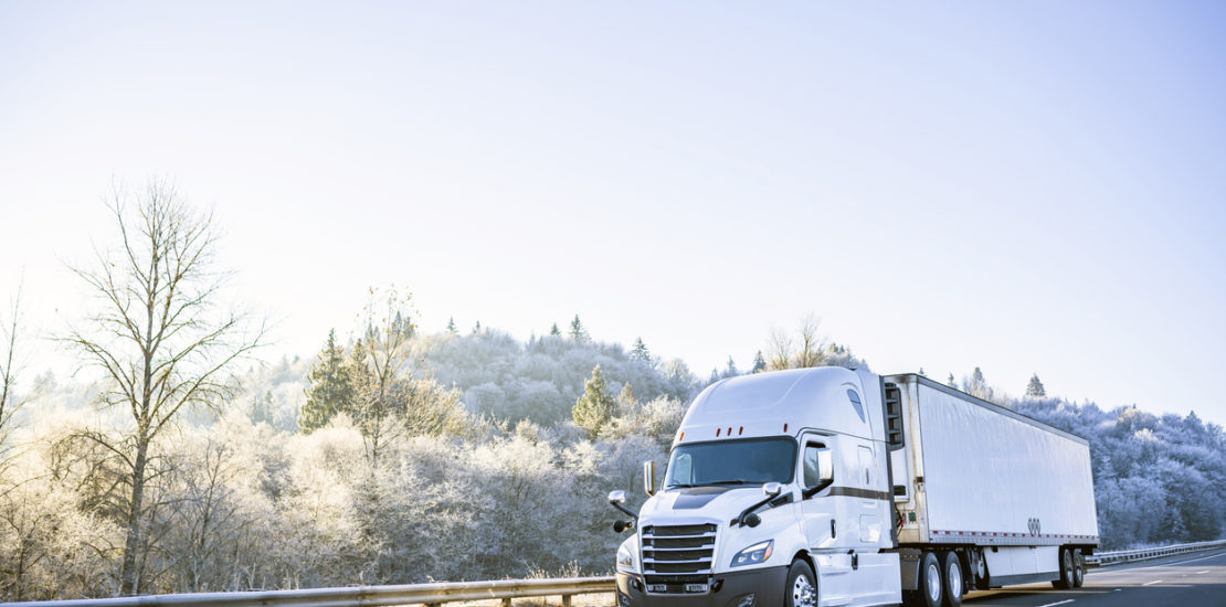 Semi Truck in the mountains on a sunny day, 10-4 Financing